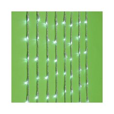 Сноу БУМ Гирлянда эл. водопад 192LED, 1,2х2м, 8 нитей, белый, 8 реж, прозр. провод, 220В Сноубум