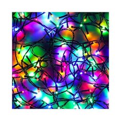 Гирлянда электрическая вьюн 5м, 50LED, мультицвет, пост. свечение, темный провод, 220В сноу БУМ Сноубум