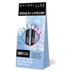 Maybelline New York Набор туши для ресниц Snapscara, 2 шт., черный