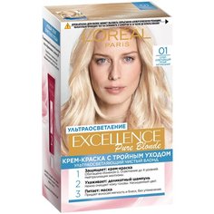 LOreal Paris Excellence стойкая крем-краска для волос, 01 суперосветляющий русый натуральный