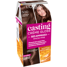 LOreal Paris Casting Creme Gloss стойкая краска-уход для волос, 500 светлый каштан