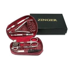 Маникюрный набор Zinger 7103 S, на молнии, 6 предметов (трапеция)