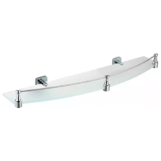 Полка стеклянная с бортиком WasserKraft Dill K-3944, хром