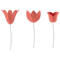 Декор для стен Bloomer 9 элементов коралловый Umbra