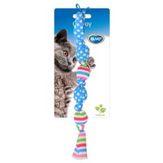 Игрушка для кошек DUVO+ с кошачьей мятой "Узелки", мультиколор, 17х3х3см (Бельгия)