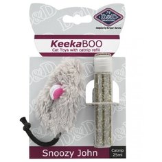 Игрушка для кошек EBI мягкая с кошачьей мятой "Snoozy John", серая, 8см (Нидерланды)