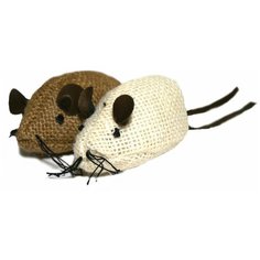 Игрушка для кошек мягкая ROSEWOOD с кошачьей мятой "Две тканевые мышки", 17х4х5см (Великобритания)