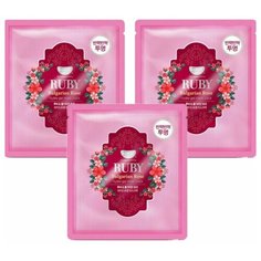 Маска для лица гидрогелевая с экстрактом болгарской розы RUBY & BULGARIAN ROSE, 30 гр 3шт Koelf