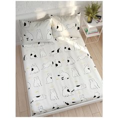 Простынь "Кошки" 150х215 см 1,5- спальная Сказка