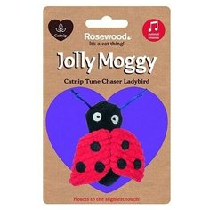 Игрушка мягкая для кошек, со звуковым чипом ROSEWOOD "Божья коровка", красная (Великобритания)