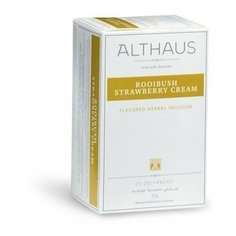 Чай травяной Althaus Ройбуш Клубника со сливками 20 пакетиков на чашку
