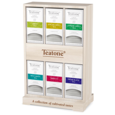 Деревянный бокс вертикальный для чая в пакетиках на чашку Teatone