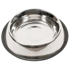Миска для животных металлическая DUVO+ с резиновой подставкой, 25см/950мл (Бельгия)