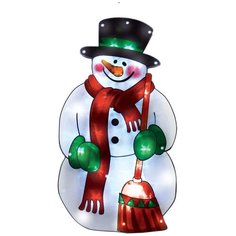 Двухстороннее панно Снеговик, 20 LED, 45 х 23 см, для использования внутри помещений. B&H