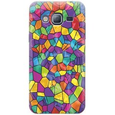 Cиликоновый чехол на Samsung Galaxy J3 (2016) / Самсунг Джей 3 2016 с принтом "Яркая мозаика" Gosso