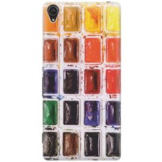 Силиконовый чехол на Sony Xperia Z3 / Сони Иксперия Зет 3 с принтом "Палитра красок" Gosso
