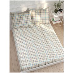 Простынь на резинке Сказка "Гусиная лапка" натяжная простынь 90х200 см 1,5-спальная