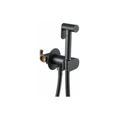 Смеситель для биде встраиваемый с гигиеническим душем в туалет настенный Savol S-FXQ001H черный