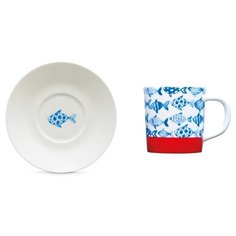 Чашка для эспрессо с блюдцем Fish Remember