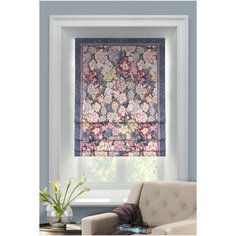 Римская штора Infiorescenze от Memotex с карнизом. В: 150см. Ш: 60см.