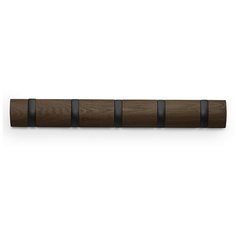 Вешалка настенная горизонтальная Flip 5 крючков дерево, 318850-048, Umbra