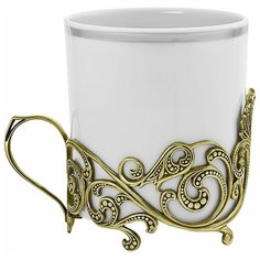 Чашка кофейная "Витая" латунь с чернением Кольчугинский мельхиор