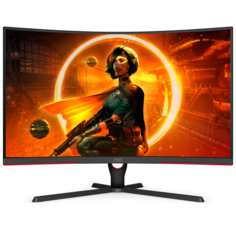 31.5" Монитор AOCC32G3AE/BK, 1920x1080, 165 Гц, *VA, черный/красный