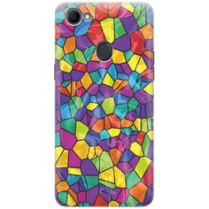 Cиликоновый чехол на Oppo F7 / Оппо Ф7 с принтом "Яркая мозаика" Gosso