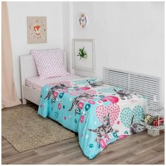 Комплект постельного белья Василиса Обнимяу полутораспальный, бязь