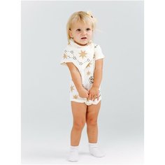 Детский комплект для девочки Diva Kids: боди и нагрудник, 0-18 мес, 56-80 см, набивка на молочном, на кнопках/ Комплект одежды для малышей/ Боди для новорожденных/ нагрудник для новорожденных/слюнявчик для малышей/ Комплект на выписку/ комплект для но