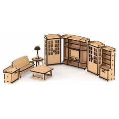 Сборная модель Lemmo Набор мебели Гостиная для домика Венеция (00-68)