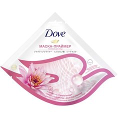 Dove Тканевая маска-праймер с розовой водой, лилией и гиалуроновой кислотой, 22.8 г
