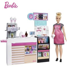 Набор игровой Barbie Кофейня 29см GMW03