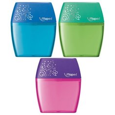 Точилка пластиковая Maped "Shaker", 2 отверстия, контейнер, 20 шт.