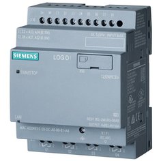 Микроконтроллер Siemens LOGO! 12/24RCEO, 8 DI 4 AI 4 DO, без дисплея 6ED10522MD080BA1