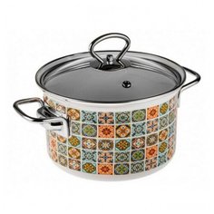 Кастрюля эмалированная Hitt Patchwork С-1612САП4/4ДТ 3,0л.