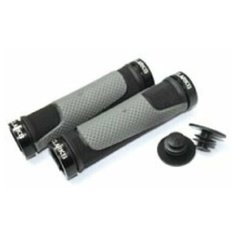 Ручки на руль для велосипеда CLARK`S clog308 резин. 2-х компон. 130мм 2 фикс. черно-серые 3-333