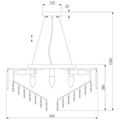 Подвесная люстра Eurosvet Torreta 10121/9 хром/прозрачный хрусталь Strotskis Smart