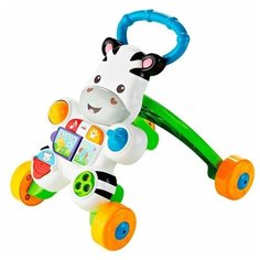 Каталка- ходунки Fisher- Price Зебра Учись со мной (DPL54) белый/зеленый/оранжевый