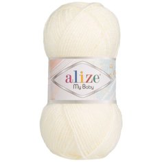 Пряжа для вязания Ализе My Baby (100% акрил) 5х50г/150м цв.062 молочный ALIZE