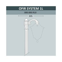 Консоль для паркового фонаря FUMAGALLI OFIR SYS 1L 000.000.R10.A0
