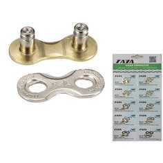 Taya соединительное звено цепи 7/ 8 скоростей, 1/2"x3/32", 1 комплект/блистер, 10 блистеров/карточка, серебристое/серебристое TBS
