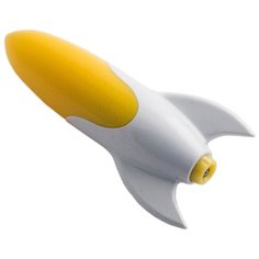 Эврика Ручка шариковая Ракета №1 с фонариком цвет корпуса желтый