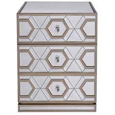 KFG044 Тумба зеркальная 3 ящика 46*42*66см Garda Decor