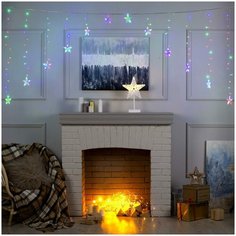 Гирлянда "Бахрома-арка" 2.5х1.2м , IP20, прозрачная нить, 136 LED, свечение мульти, 8 режимов, 220 В Luazon Lighting