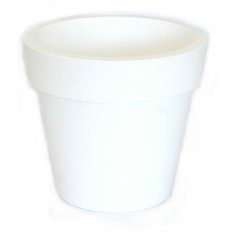 Кашпо JetPlast "Порто", со вставкой, цвет: белый, 2,4 л