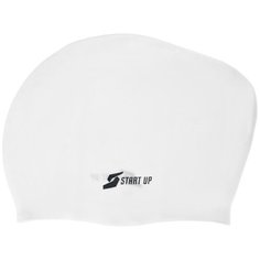 Шапочка для плавания Larsen, для длинных волос, цвет: белый