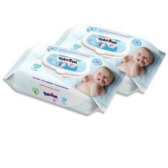 Влажные салфетки Yokosun Детские, пластиковая крышка, 120 шт., 2 уп.