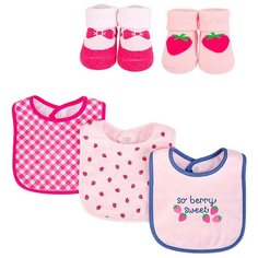 Подарочный набор нагрудники + носочки "Strawberry Hudson Baby