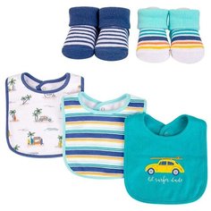 Подарочный набор нагрудники + носочки "Машинки" Hudson Baby